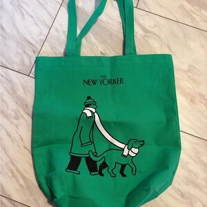 Green The New Yorker Tote Bag RARE Limited Edition Laura Dirzyte Green NEW